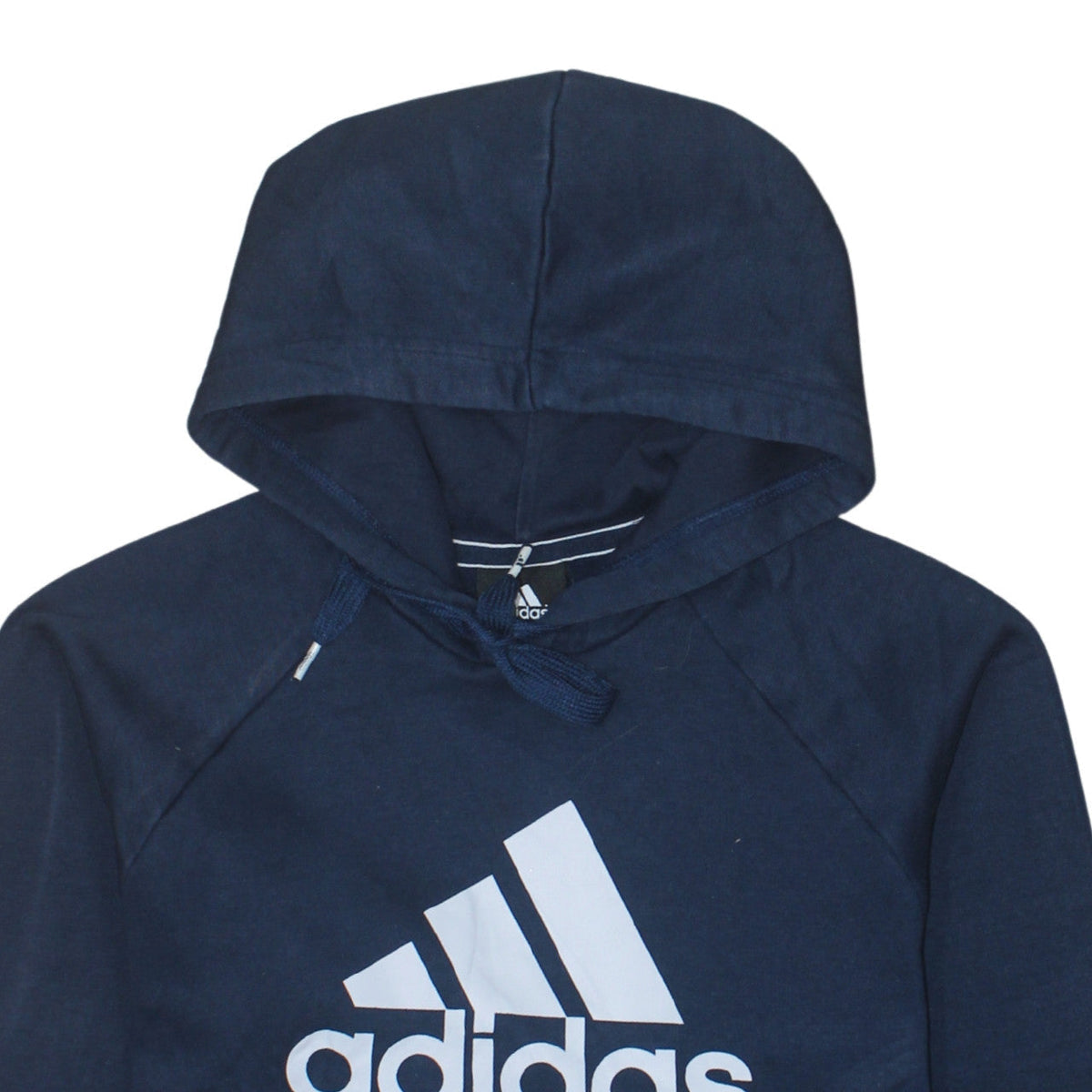 Adidas Men’s Blue Pullover Hoodie Small Logo Fleece Sweatshirt