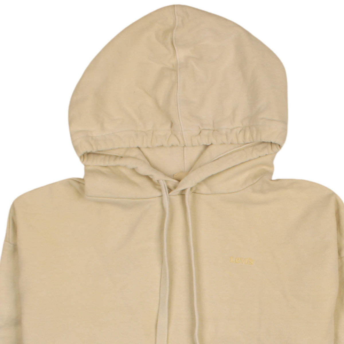 Levi's Men's Beige Pullover Hoodie XS Regular Fit Logo Fleece