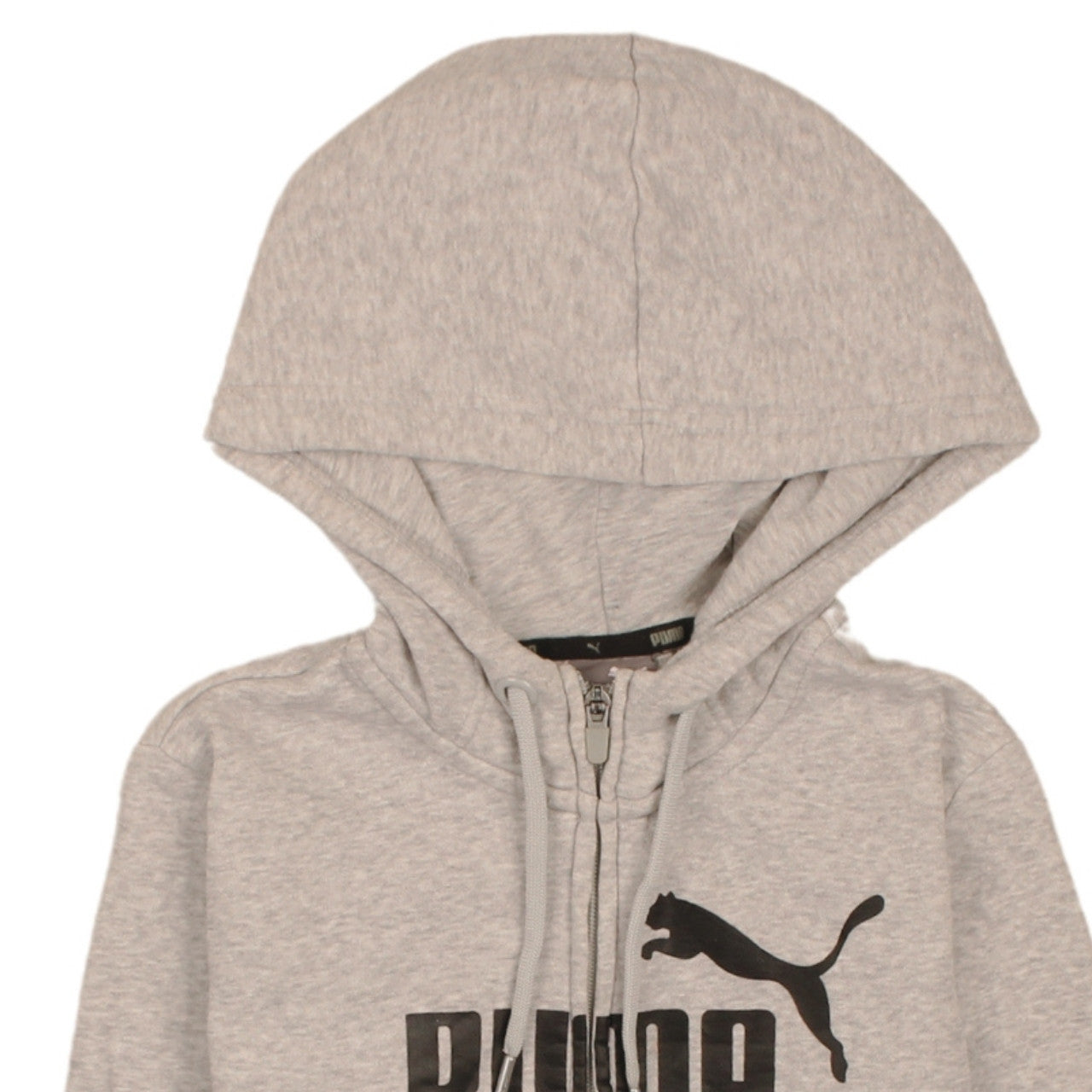 Puma Women's Grey Full Zip Hoodie XS Lightweight Sportswear