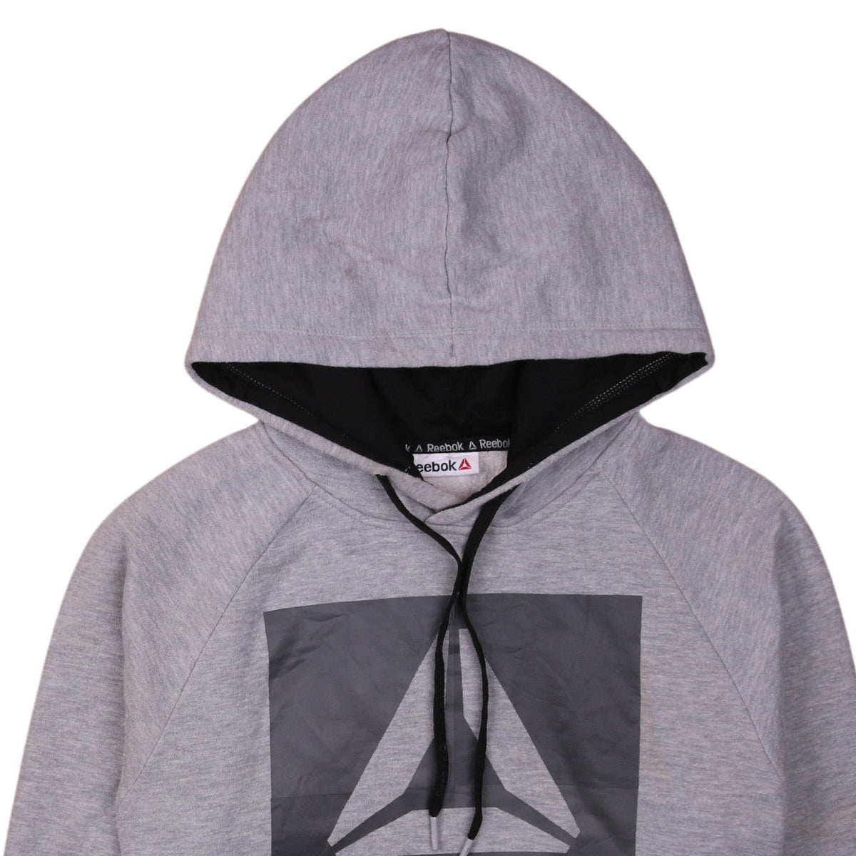 Reebok Men’s Grey Pullover Hoodie Medium Athletic Fleece Sweatshirt