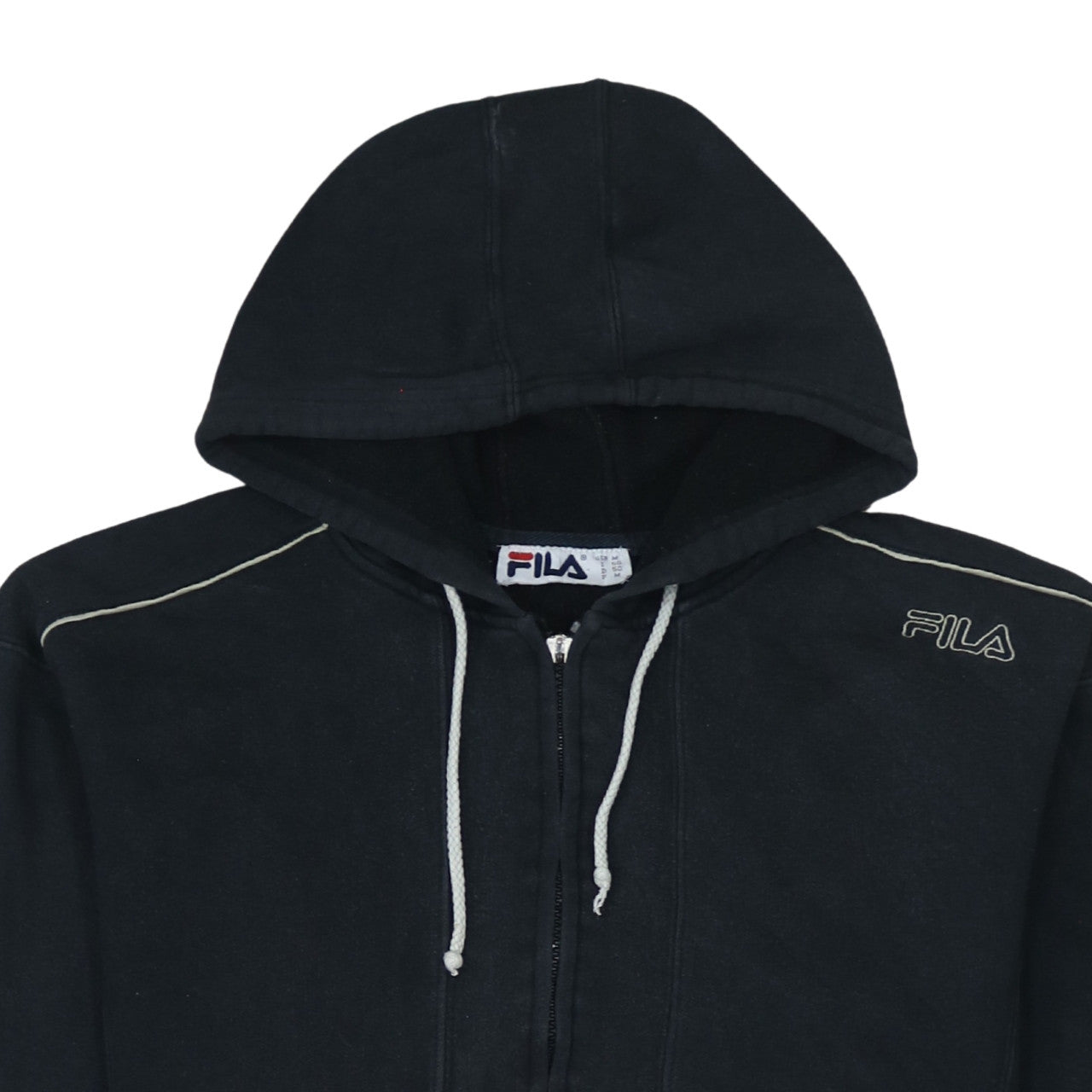 Fila Men's Black Full Zip Hoodie Size M Regular Fit