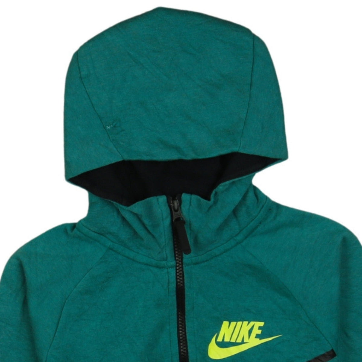 Nike Boys Green Full Zip Hoodie 12-13 Years Regular Fit Sportswear