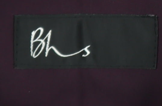 BHS Womens Purple Size 14 Mid-Length Jacket Polyester Blend