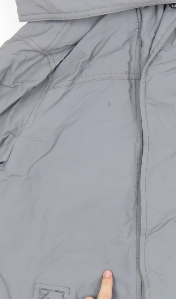 Abercrombie & Fitch Mens Grey S Hooded Full Zip Basic Jacket