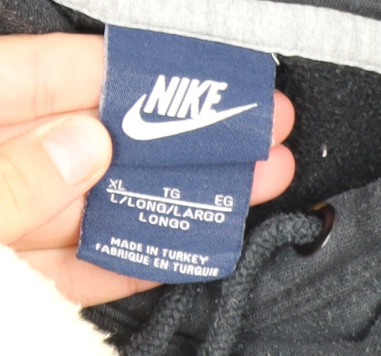 Nike Men's Black XL Pullover Fleece Hoodie with Logo