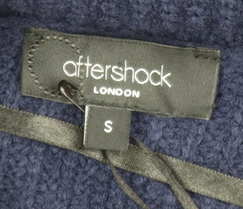 Aftershock London Women's Blue Cable-Knit Pullover Jumper Size S