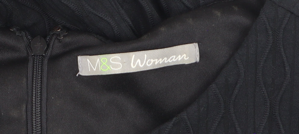 Marks & Spencer Women Black Size 16 Sheath Knee Length Dress