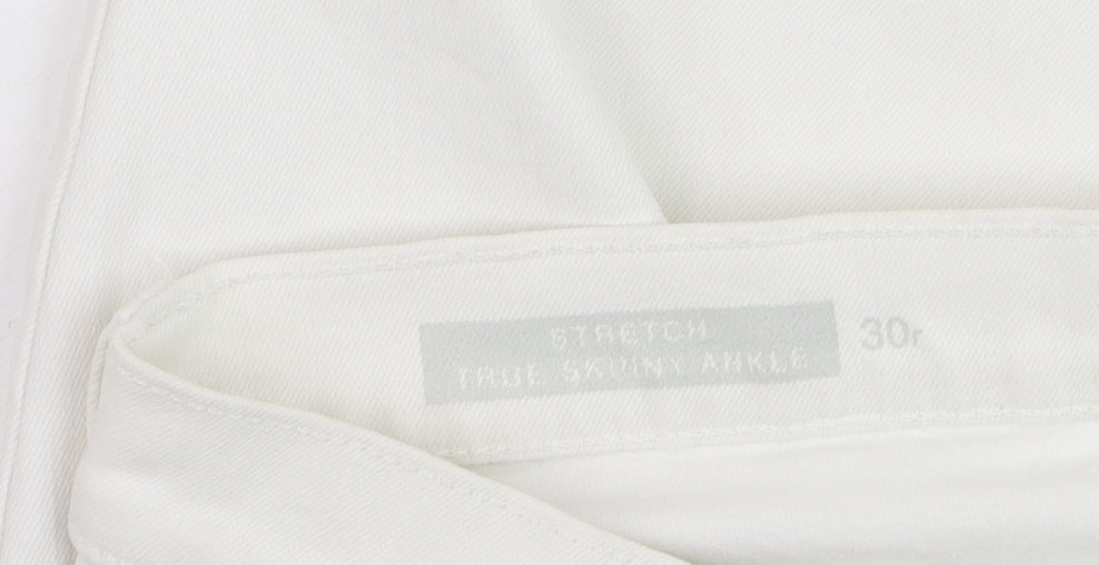 Gap Women's White True Skinny Ankle Jeans Size 10 Stretch Denim