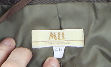 MEL Collection Women's Brown Floral Blazer Jacket Size 18 Classic Style