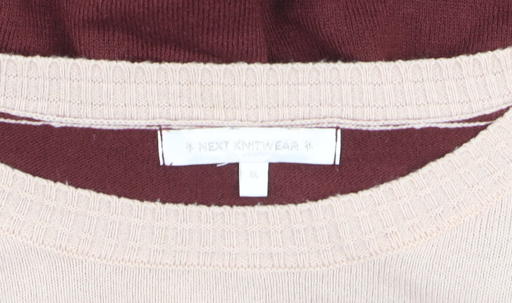 Next Women's Multicoloured XL Crew Neck Knit Pullover Jumper