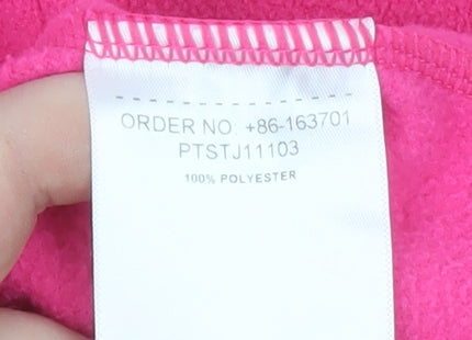 Peter Storm Girls Pink Fleece 1/2 Zip Pullover Sweatshirt 7-8 Years