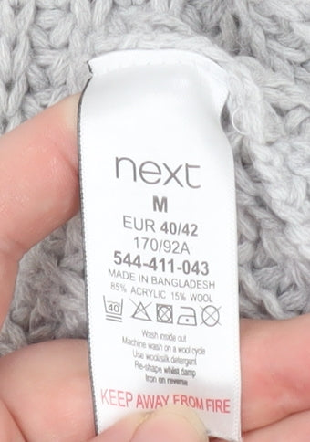 Next Women’s Grey Chunky Knit Open Cardigan M
