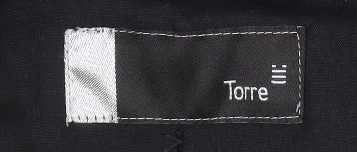Torre Men's Grey Wool Blend Pleated Dress Trousers 32 XL