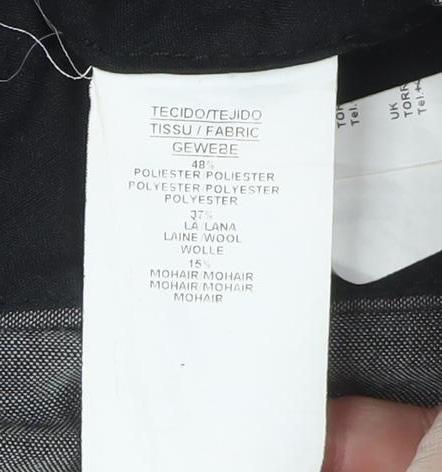 Torre Cerimonia Men's Grey Wool Blend Pleated Dress Trousers 46R
