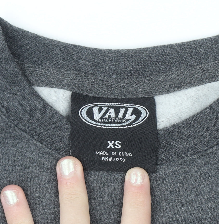 Vail Resort Wear Men's Grey Pullover Sweatshirt XS