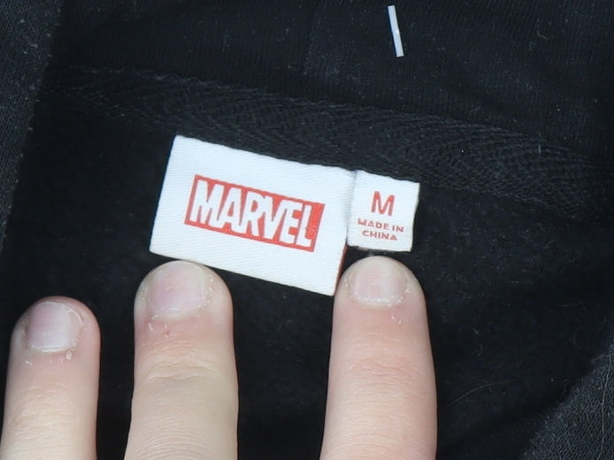 Marvel Men's Black Pullover Hoodie M Avengers Graphic Fleece