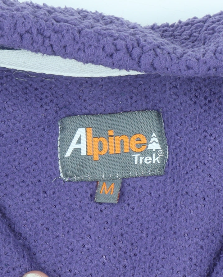 Alpine Trek Women's Purple 1/4 Zip Fleece Pullover Sweatshirt M