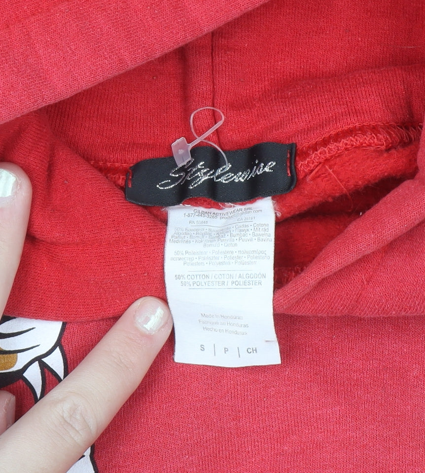 Gildan Women's Red Tiger Graphic Pullover Hoodie Size S
