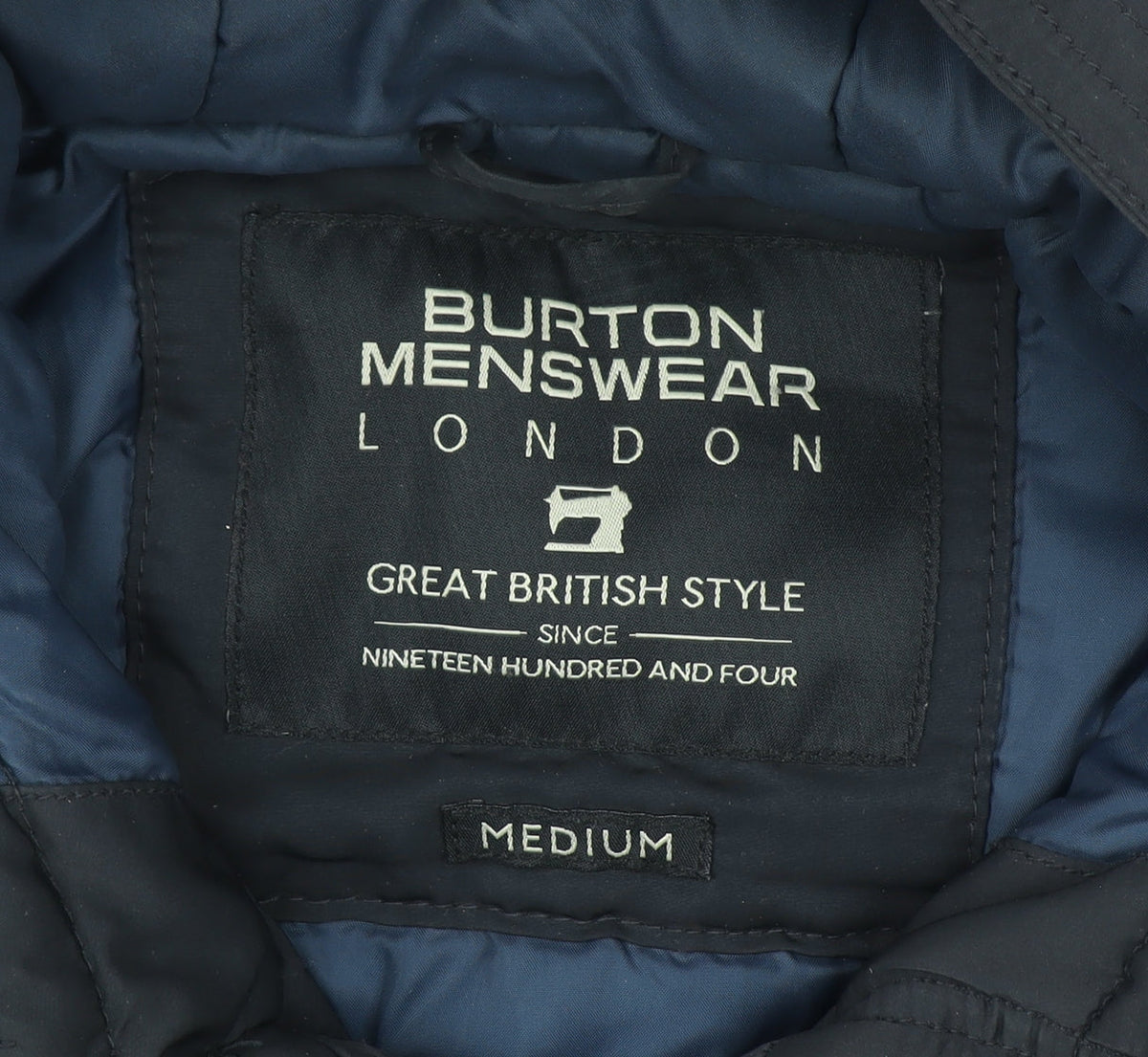 Burton Menswear London Men's Black Hooded Parka Jacket Size M