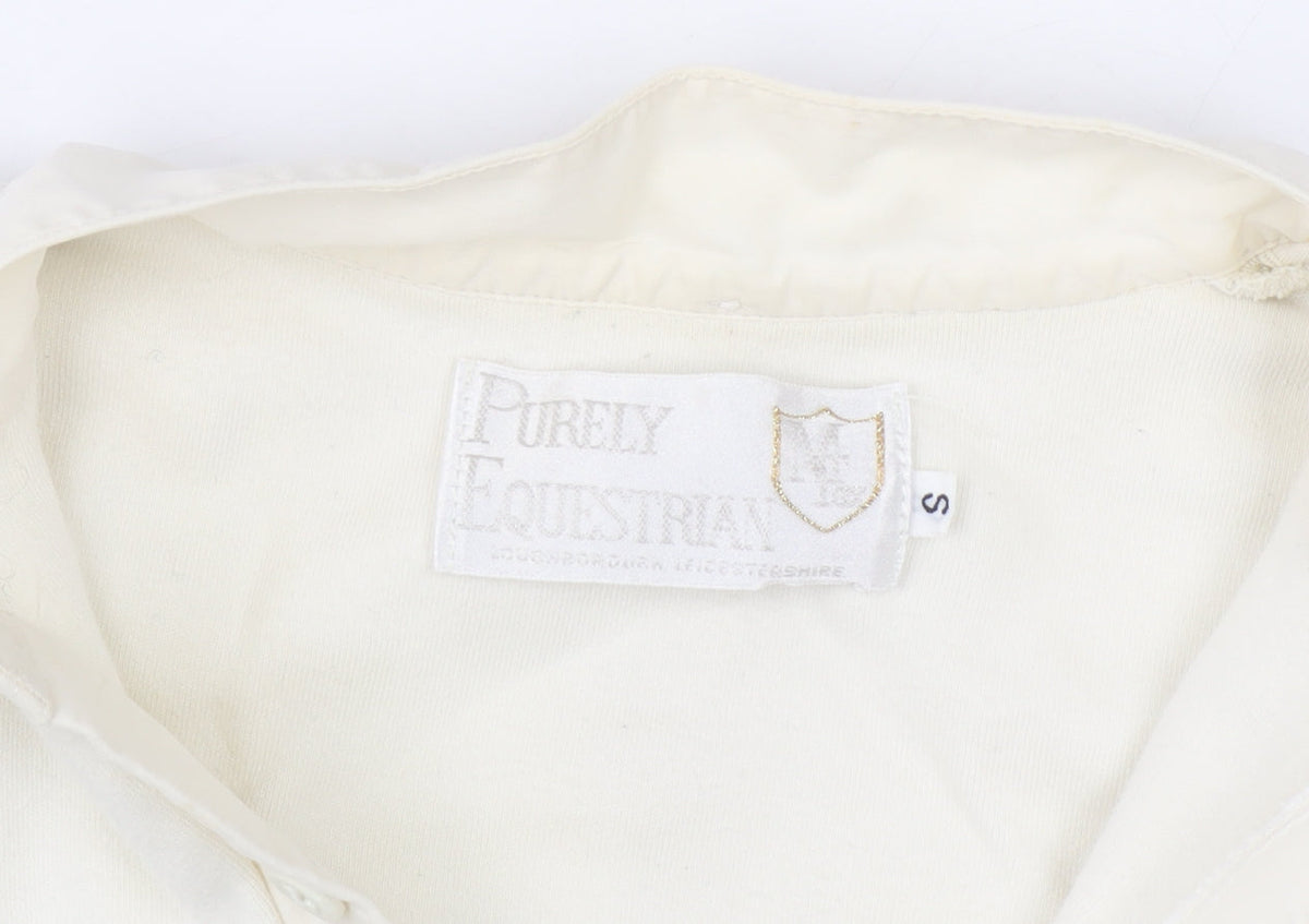 Purely Equestrian Women's Ivory Henley Pullover Sweatshirt S
