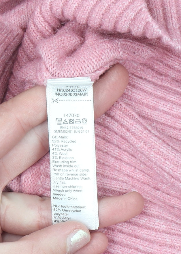 Monsoon Women's Pink Collared Floral Knit Jumper Size S