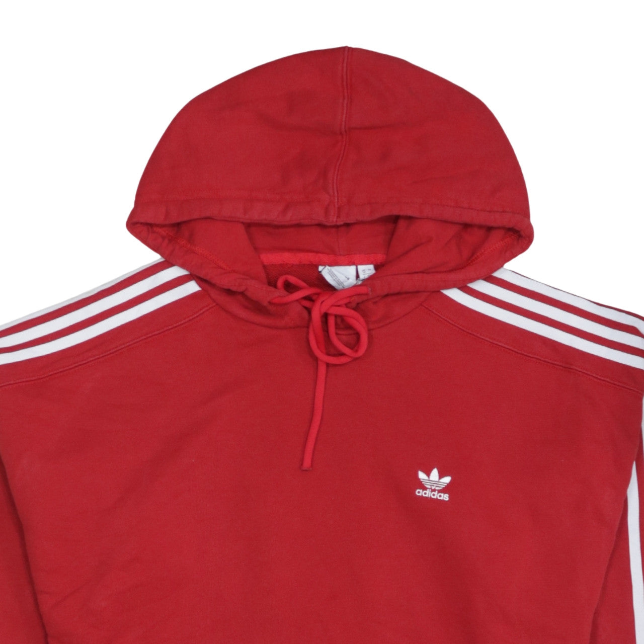Adidas Women Red Hoodie UK 12 Pullover Drawstring Hooded Sweatshirt