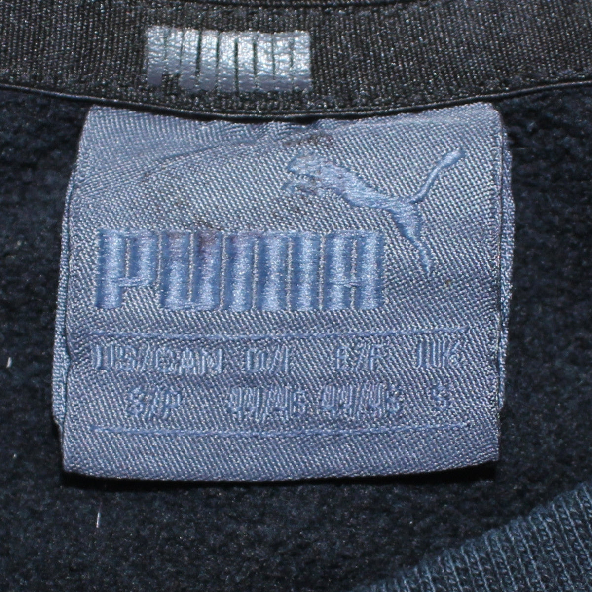 Puma Womens Black Crew Neck Logo Pullover Sweatshirt Size S