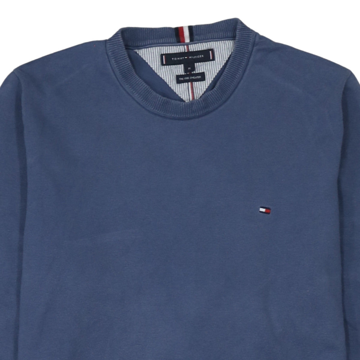 Tommy Hilfiger Men's Blue Crew Neck Pullover Jumper M Cotton Blend