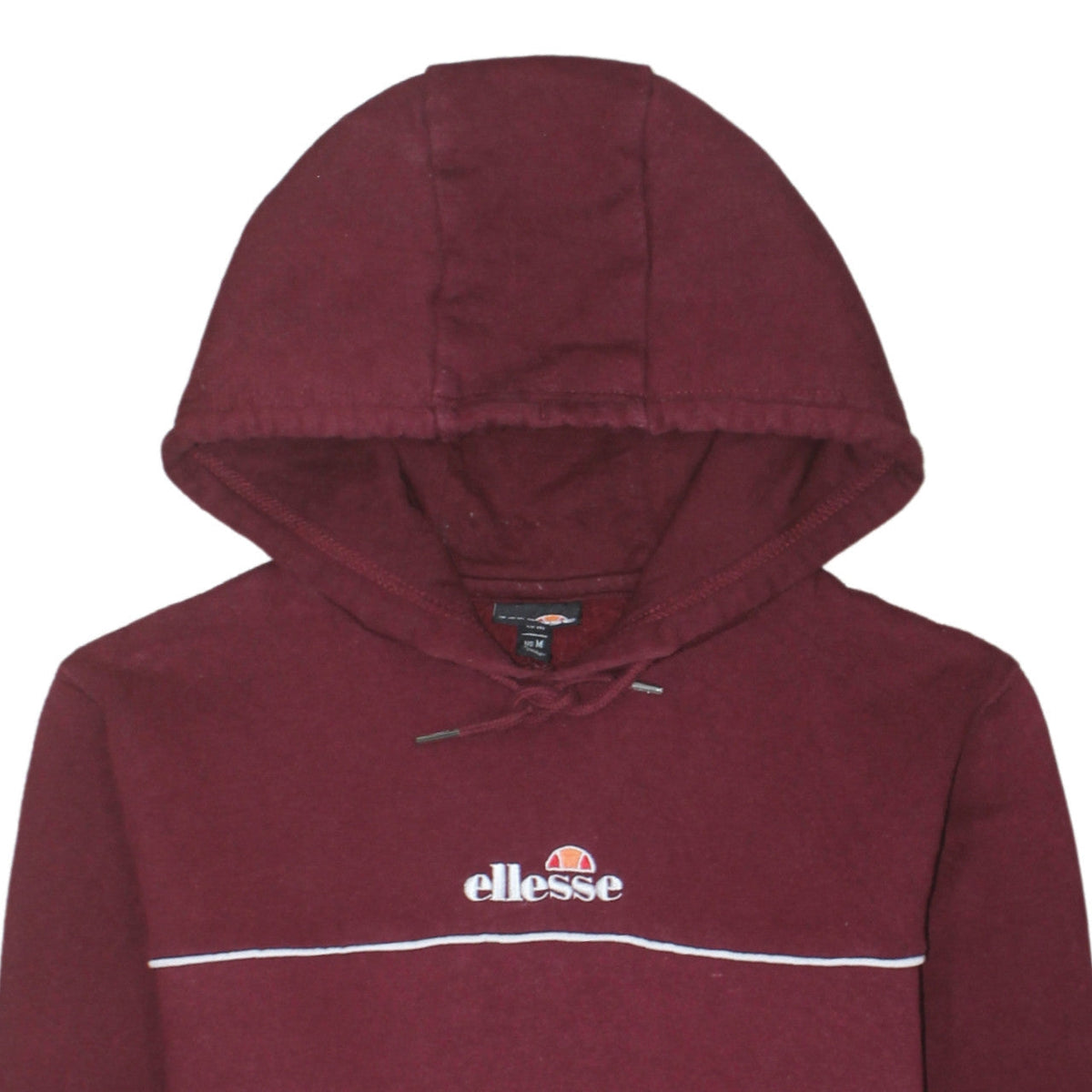 Ellesse Men's Red Pullover Hoodie Size M Logo Fleece Sweatshirt