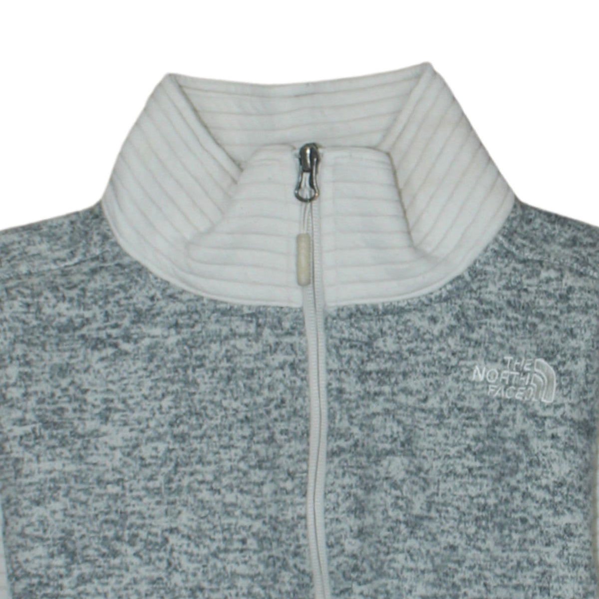The North Face Women Grey Fleece Full Zip Jacket Size S