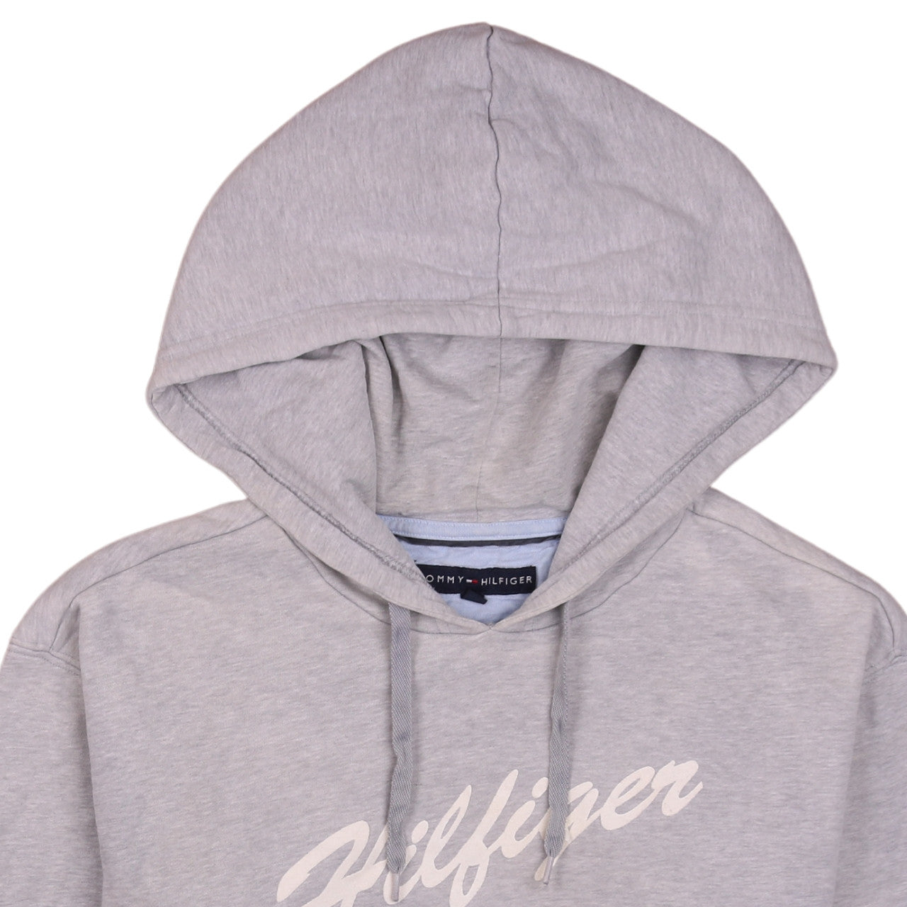 Tommy Hilfiger Mens Grey Pullover Hoodie Size L Classic Logo