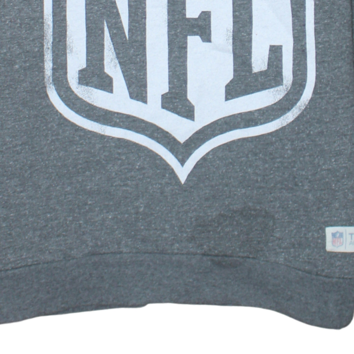 Team Apparel Mens Grey L Pullover Crew Neck NFL Logo Sweatshirt