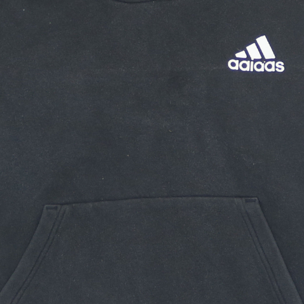 Adidas Boys Black 11-12 Years Pullover Hoodie with Stripe Detail
