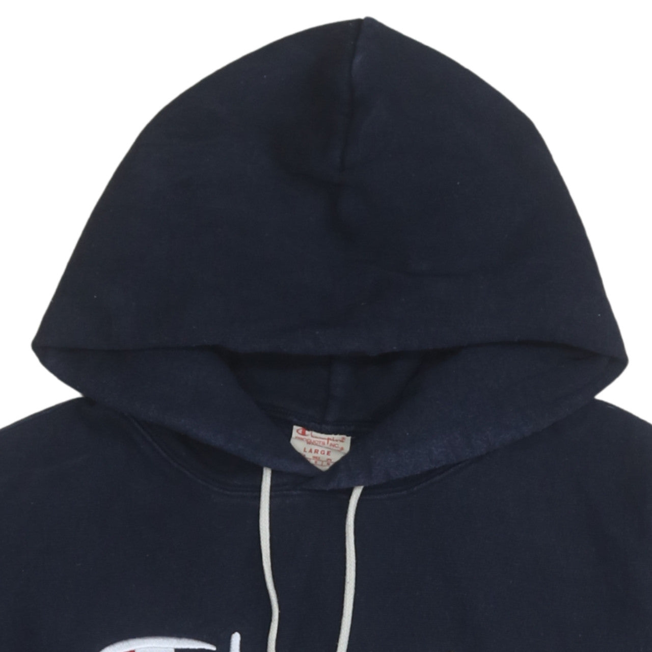 Champion Men's Blue Pullover Hoodie Large Embroidered Logo