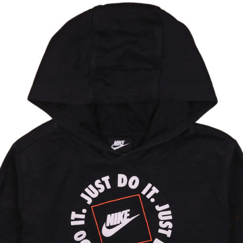 Nike Womens Black XL Pullover Hoodie Just Do It Graphic Sweatshirt