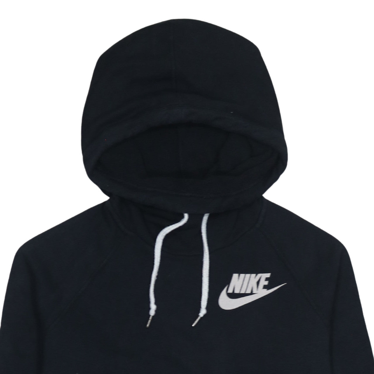 Nike Womens Black Pullover Hoodie Medium 80% Cotton Logo Fit
