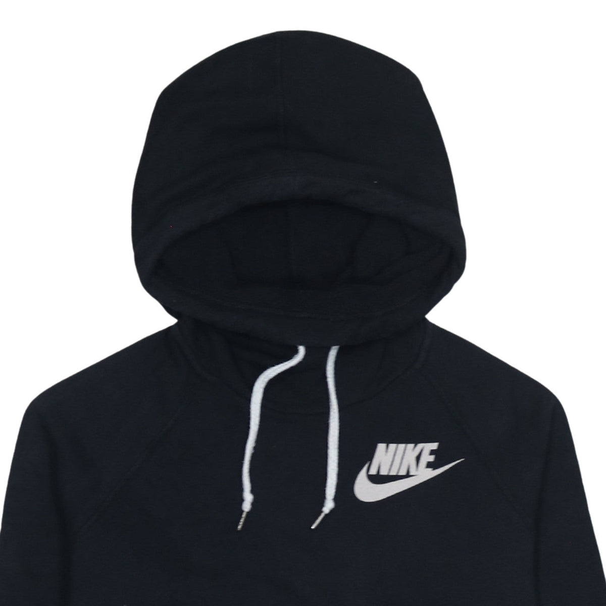 Nike Womens Black Pullover Hoodie Medium 80% Cotton Logo Fit