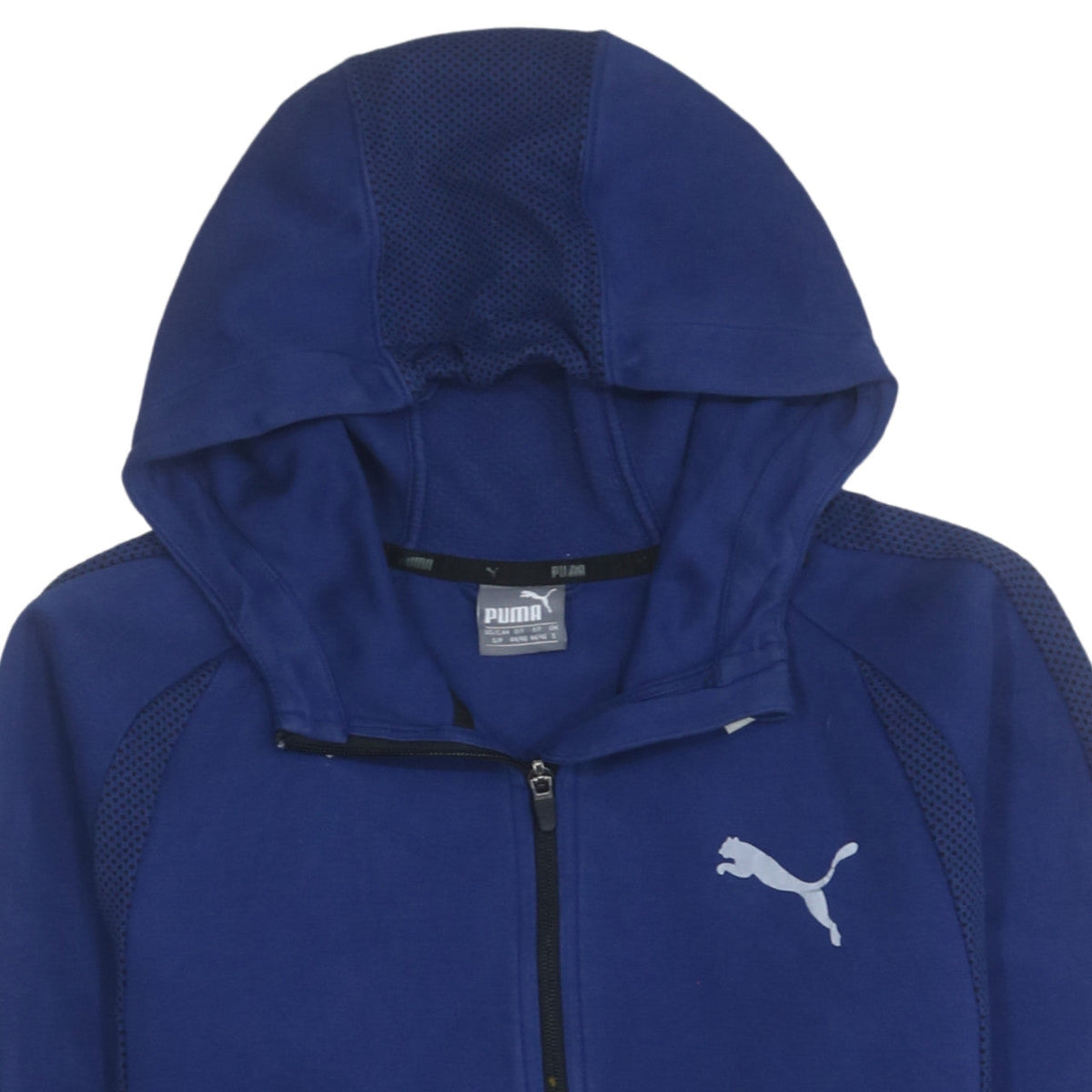 Puma Men's Blue Full Zip Hoodie Size S Lightweight Sportswear