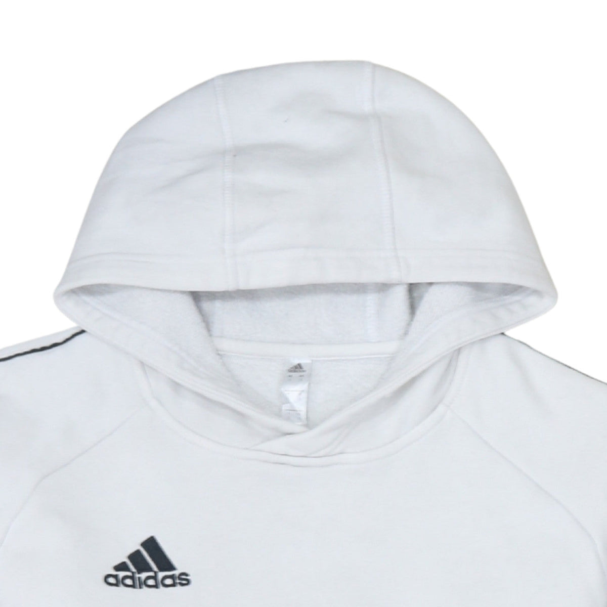 Adidas Men’s White Pullover Hoodie Small Logo Fleece Sweatshirt