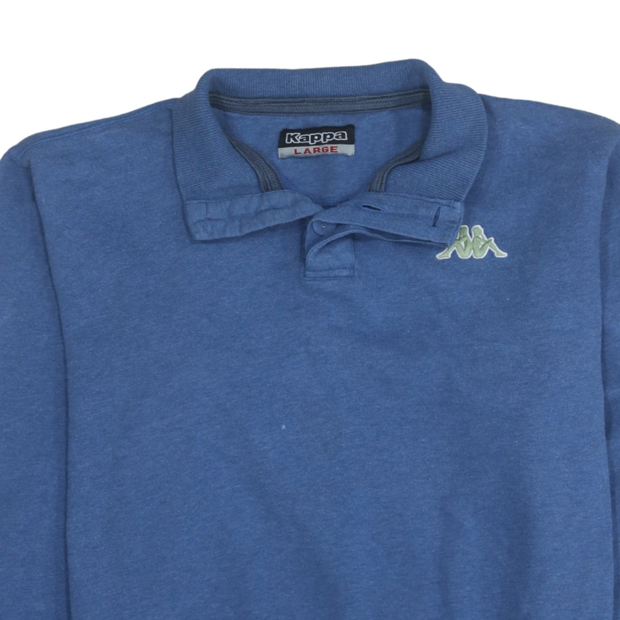 Kappa Men's Blue Collared Henley Sweatshirt Size L