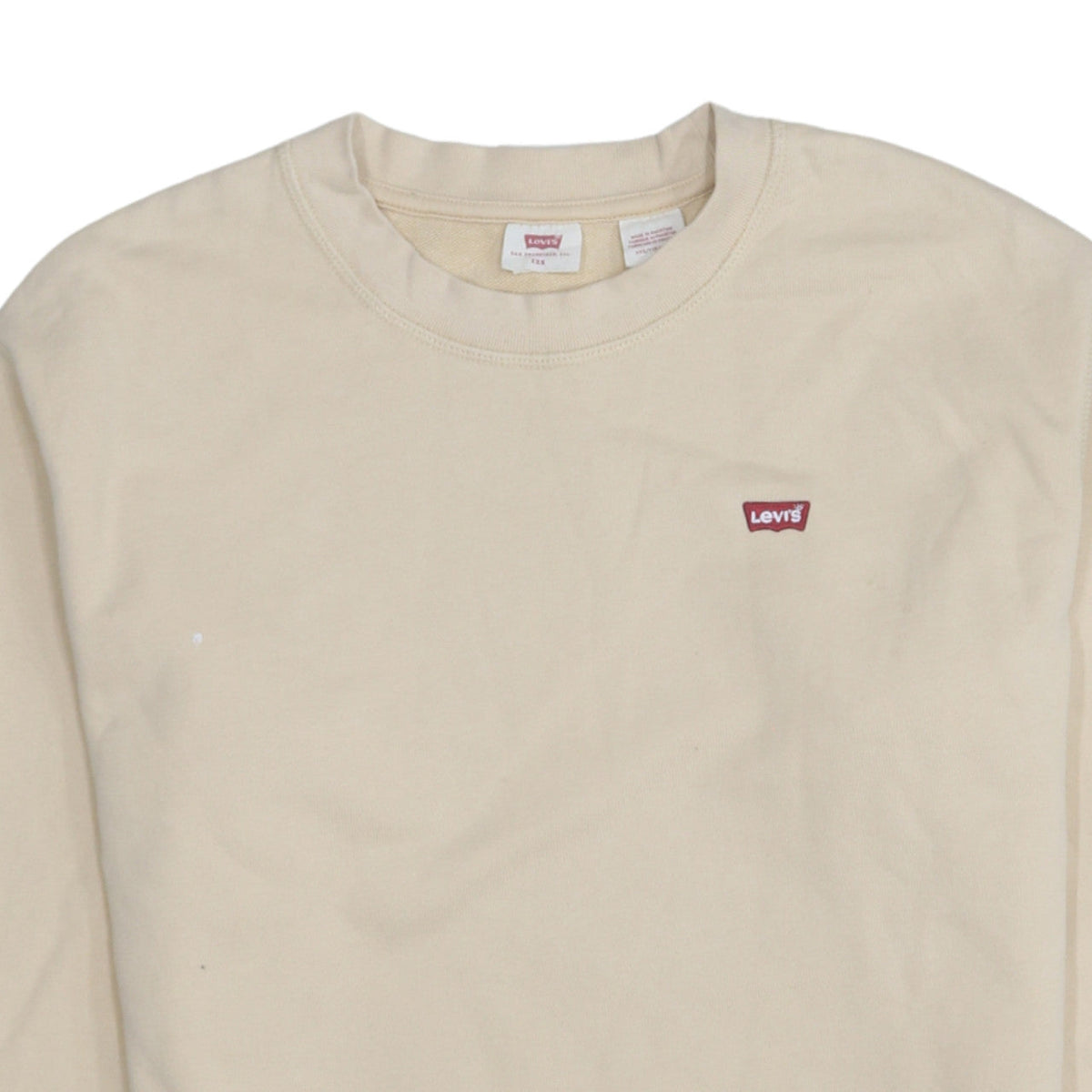 Levi's Women Beige Crew Neck Pullover Sweatshirt XXS