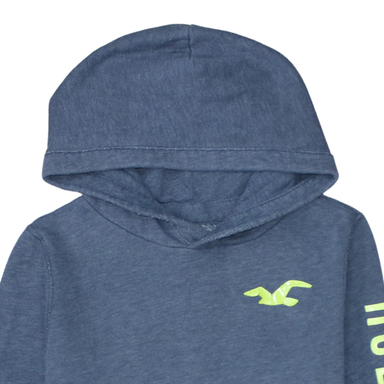 Hollister Mens Blue Pullover Hoodie XL Logo Print Casual Sweatshirt