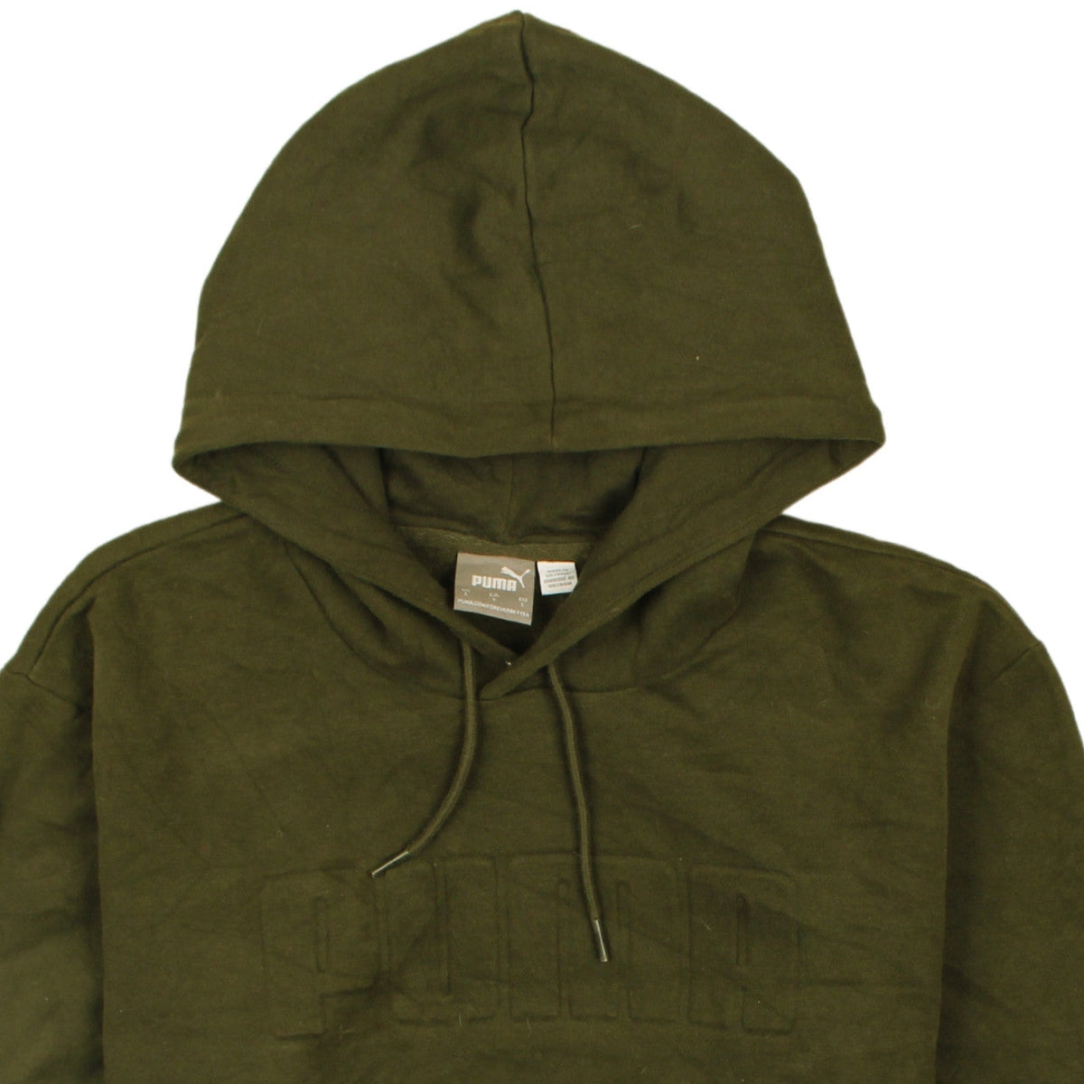 Puma Men's Green Pullover Hoodie Sweatshirt Size L