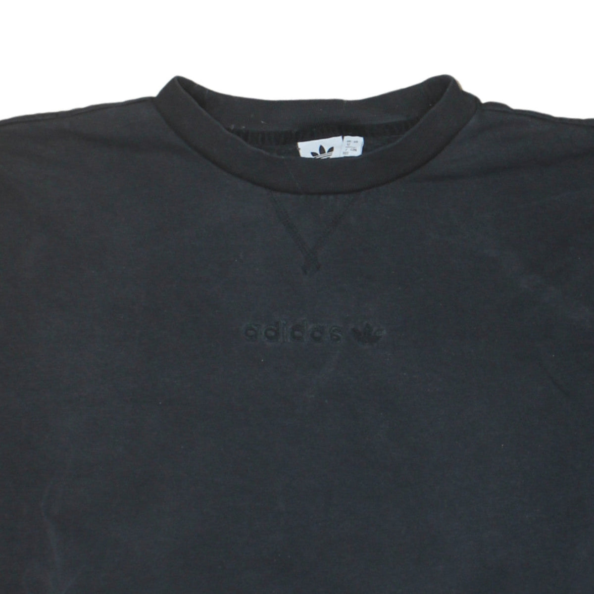 Adidas Women Black Crew Neck Pullover Sweatshirt Size 12