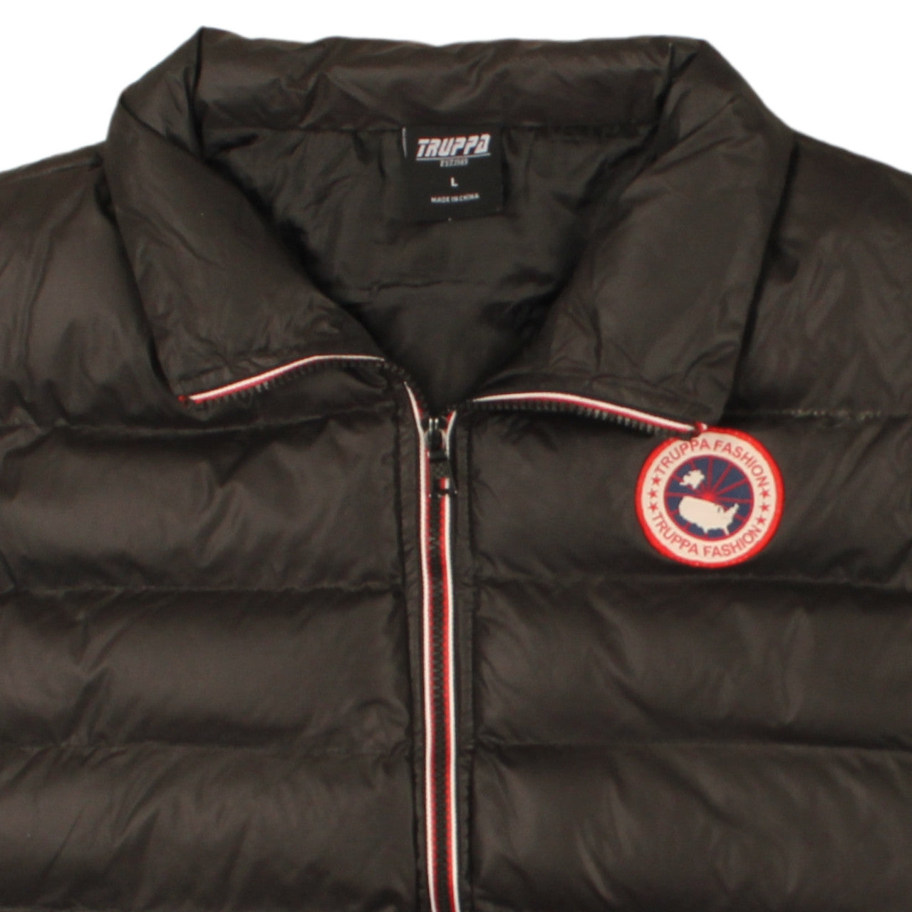 Truppa Men's Black Puffer Waistcoat L Lightweight Winter Vest