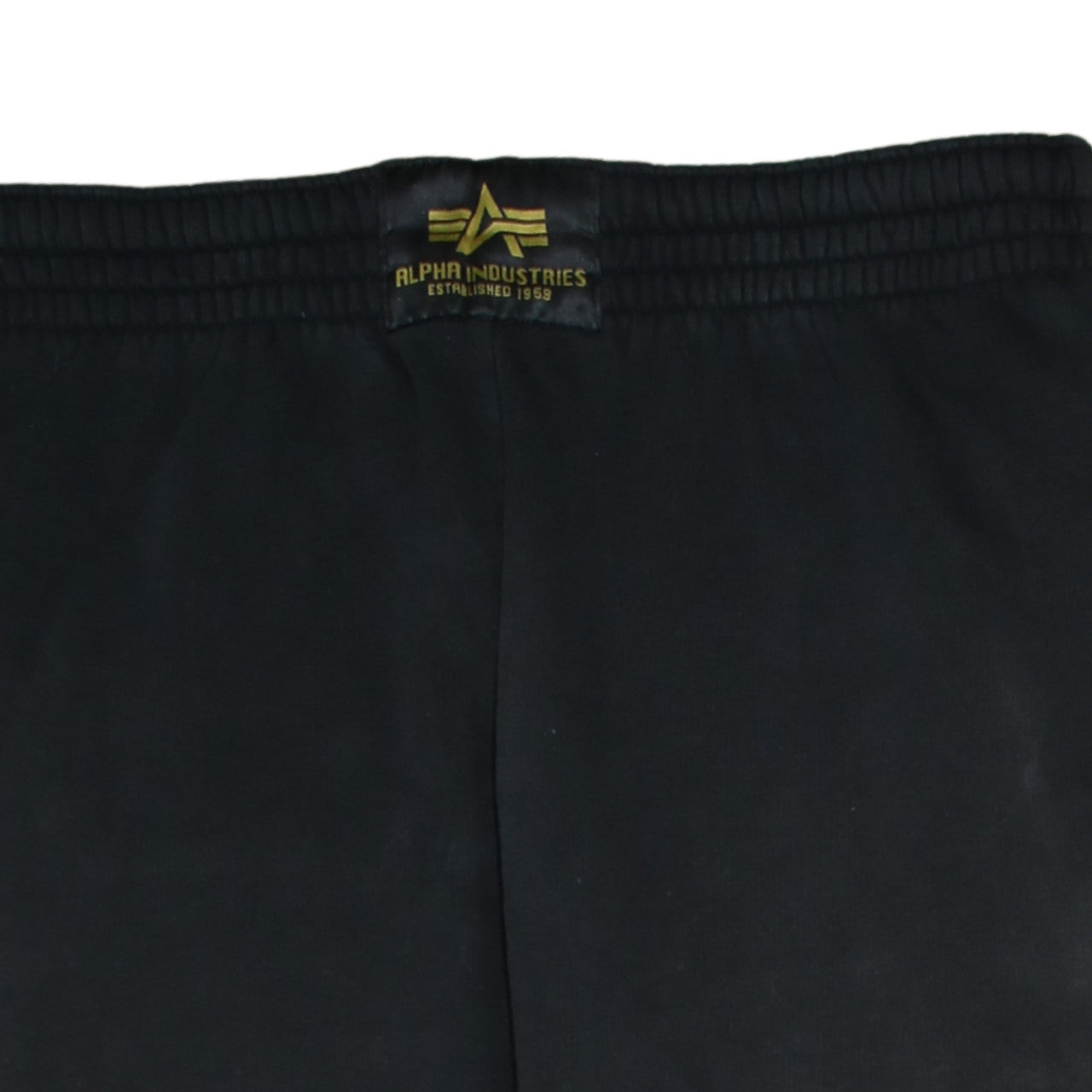 Alpha Industries Men's Black Sweatpants Medium Logo Fleece Trousers