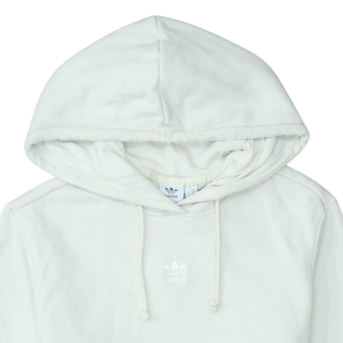 Adidas Women's Ivory Hoodie Size 10 Pullover Cotton Blend