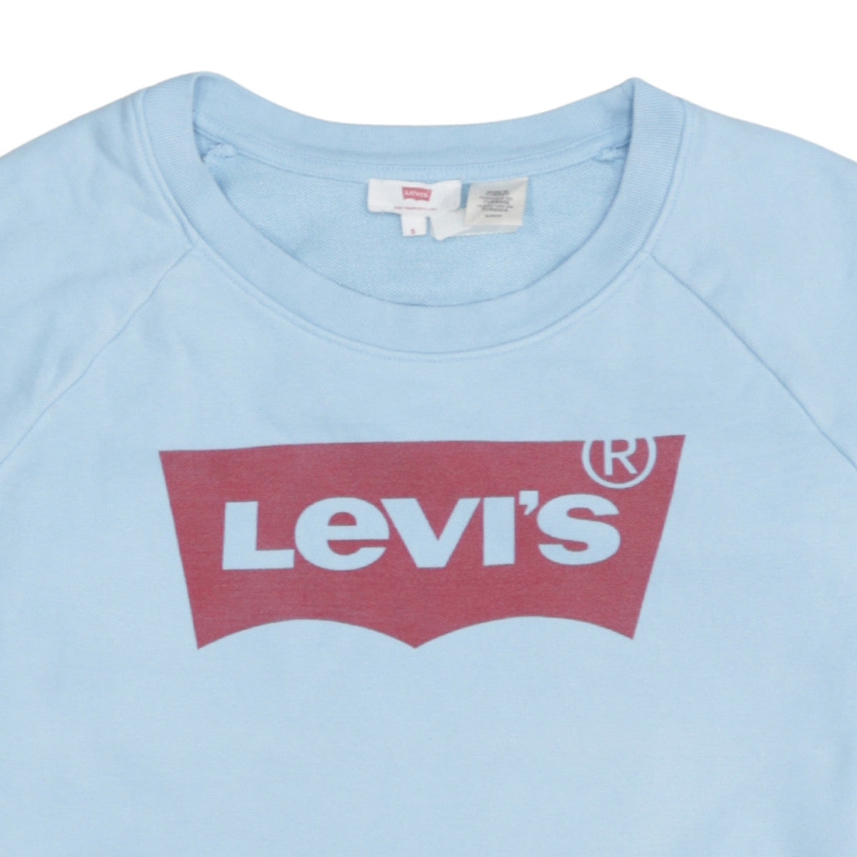 Levi's Mens Blue Logo Crew Neck Pullover Sweatshirt Size S