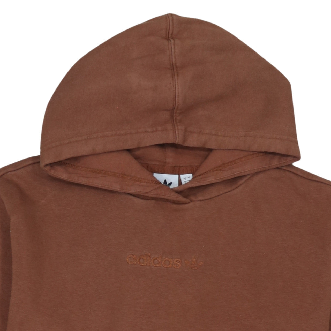 Adidas Womens Brown Hooded Pullover Hoodie Size 8 Cotton Blend