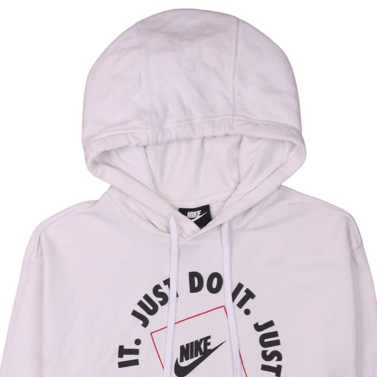 Nike Men's White Pullover Hoodie L Sports Graphic Logo
